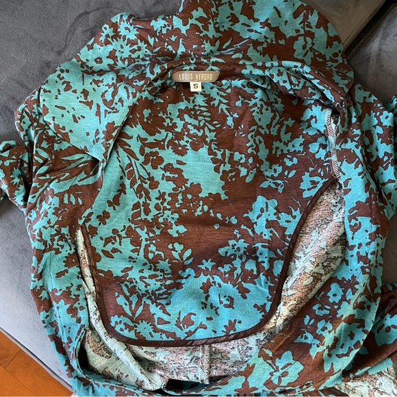 Louis Verdad Dress, Comes with brown wide leather belt, Small, Blue & Brown - Picture 16 of 16